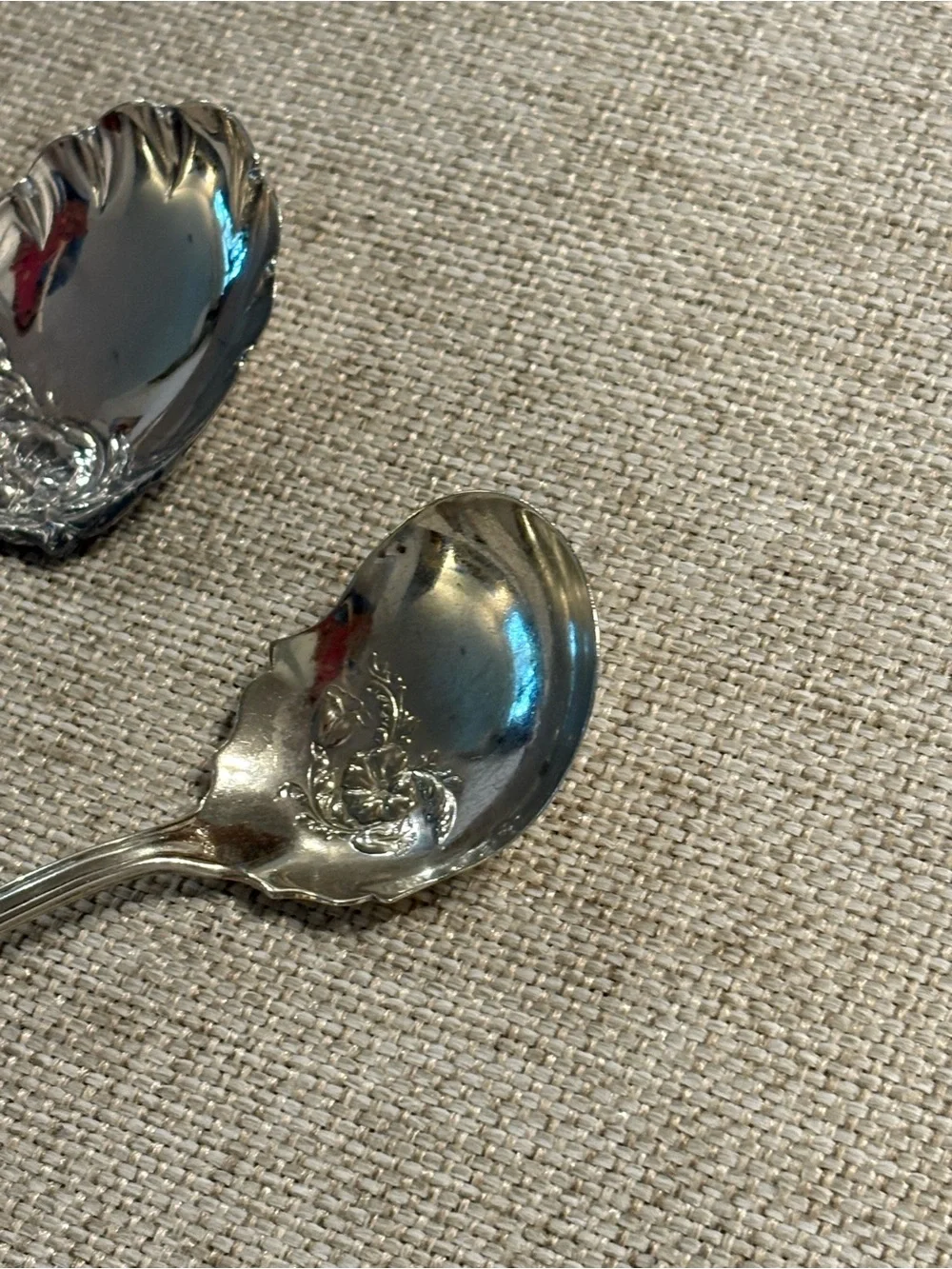 Vintage WM A Rogers Silverplate Nut Candy Serving Spoon Set of 3